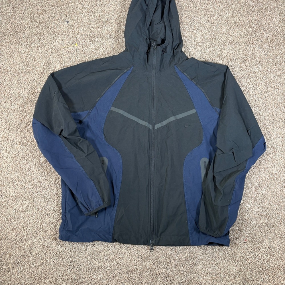 Nike Tech Pack Woven Full Zip Hooded Jacket Black Navy IH8461-010 Mens M